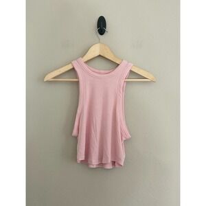 Lululemon Hold‎ Tight Cropped Tank Top Modal Size 6 🌸 Flush Pink FUSP 00323